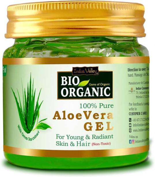 Indus Valley 100% Bio Organic Aloe Vera Gel For Skin Acne, Scars, Dark spots Face & Hair Care