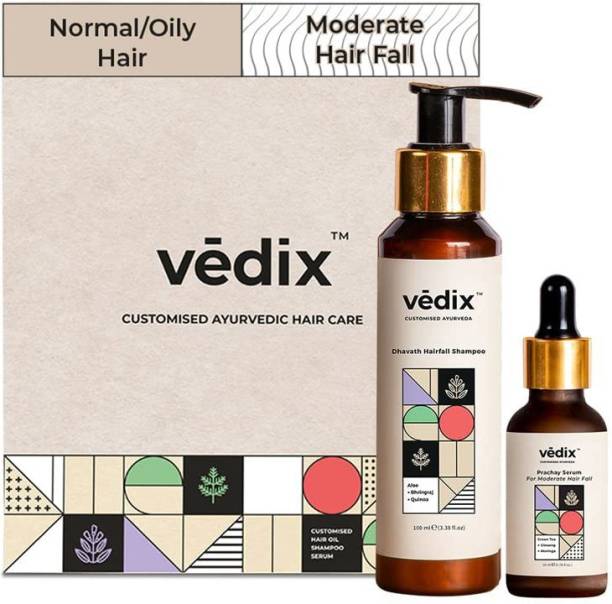 Vedix Normal Oily Hair Care Combo with Hair Serum & Shampoo,150ml