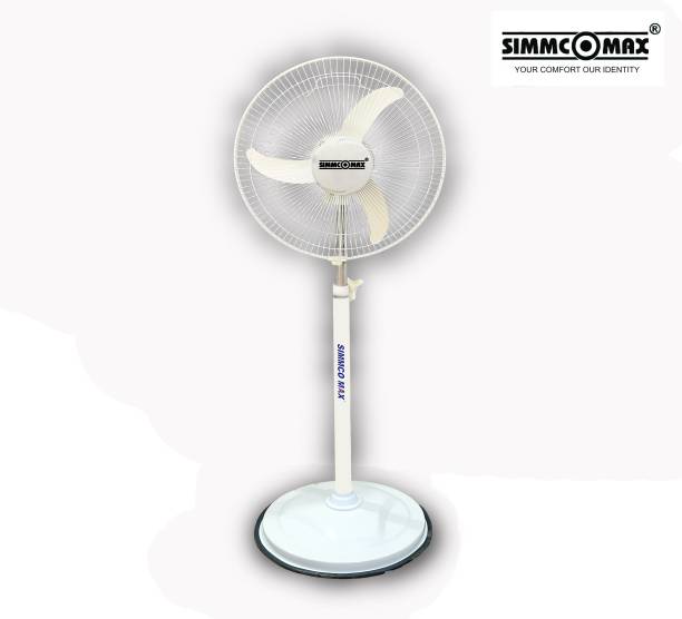 SIMMCOMAX Electric STAND 31 (CRYSTAL White, Pack of 1) 400 mm Energy Saving 3 Blade Pedestal Fan