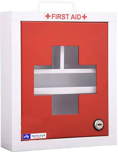 Hustle Grind First Aid Box Metal Emergency Medical Kit First Aid Box for School, Office/Home First Aid Kit