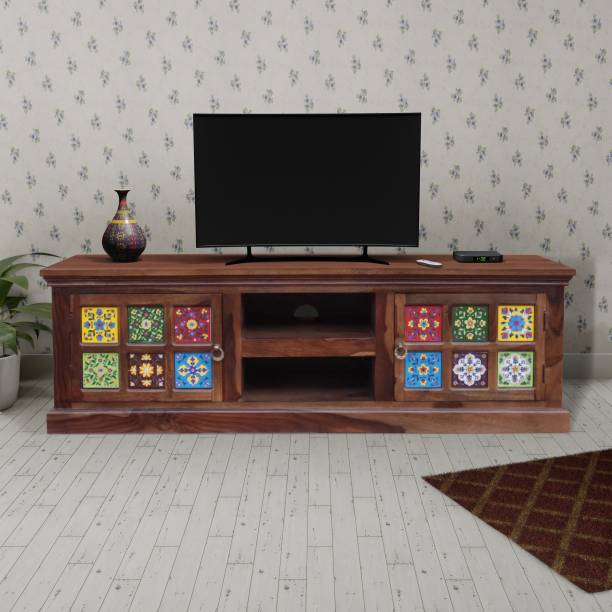 Flipkart Perfect Homes Solid Wood TV Entertainment Unit