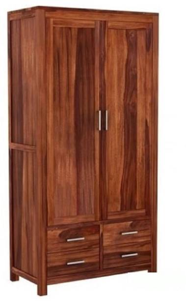 Jeeso Solid Wood Cupboard Almirah (Finish Color - Provincial Finish, Pre-assembled) Solid Wood Cupboard