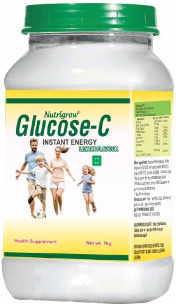 NUTRIGROW Glucose-C 1 kg, Lemon Flavour (Pack of 1)/ Instant Energy Health Drink Energy Drink