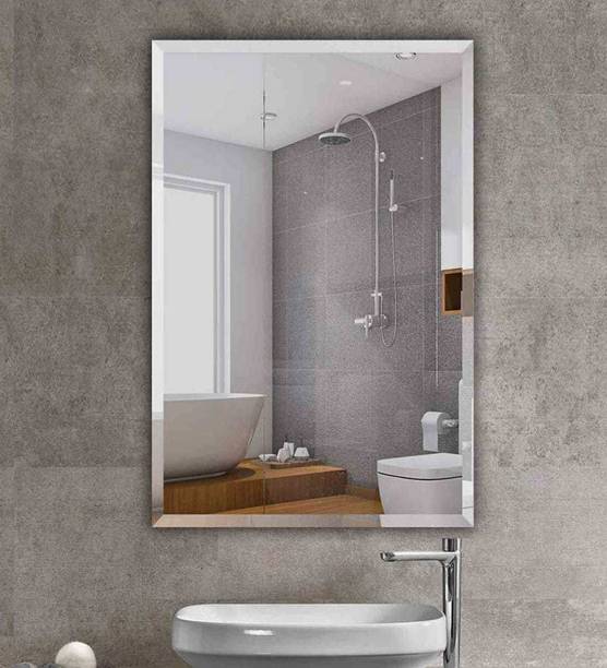 Rworld 12" inch x 18" inch Bevelled Finish. Perfect For Bathroom . Bathroom Mirror