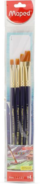 Maped Color'Peps Synthetic Hair Flat Brushes x 4
