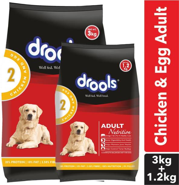 Drools Chicken and Egg ADULT Dog Food Egg, Chicken 4.2 kg Dry Adult Dog Food