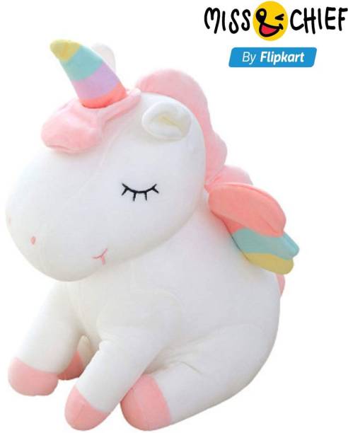 Miss & Chief by Flipkart 25CM Soft Cute Unicorn White Pink Stuffed Toy Best Return Gift for Kids-1pcs  - 25 cm