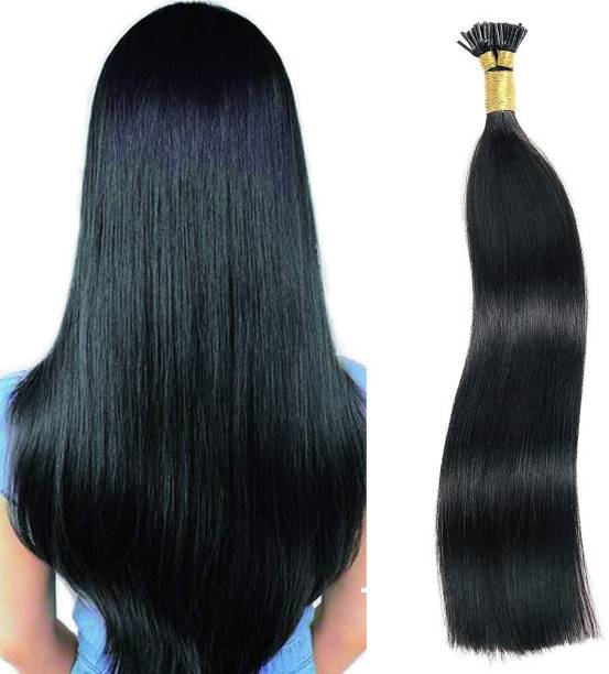 DIYA DIVINE I-Tip Classic Permanent Human Extension 16 Inch Natural Black (50 Strands) Hair Extension