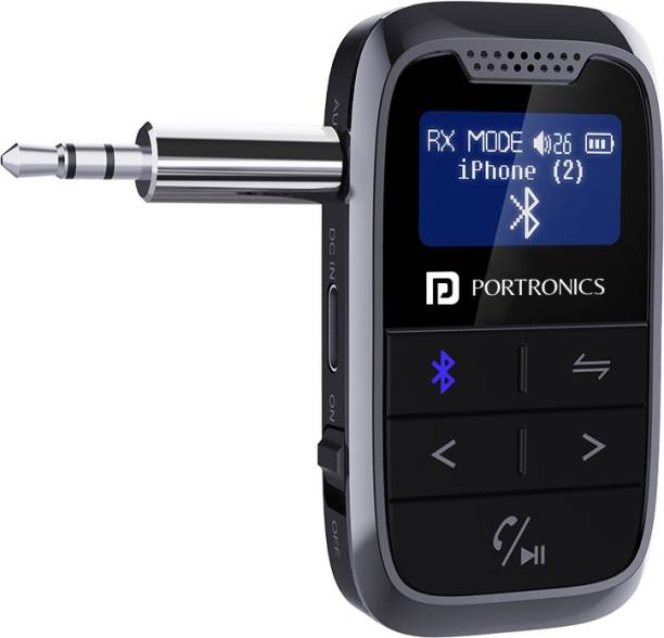 Portronics v5.0 Car Bluetooth Device with 3.5mm Connector