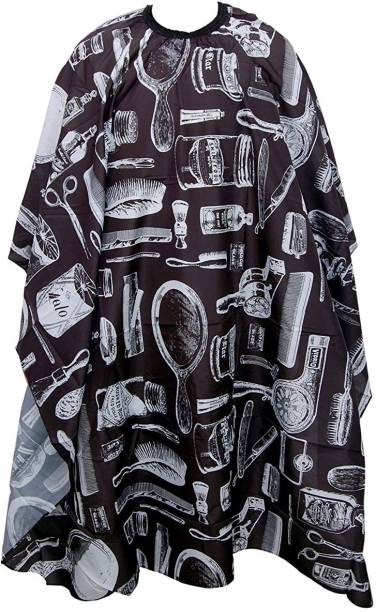 Airtick Black Printed Unisex Hair Cutting Nylon Sheet Hairdressing Gown Cape Barber Makeup Apron