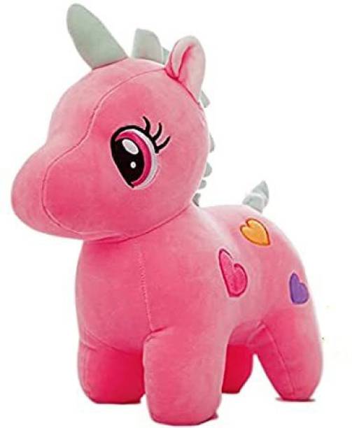 Spellow Unicorn Teddy Bear Plush Soft Toy Cute Kids Birthday Baby Boys/Girls (Pink )  - 25 cm