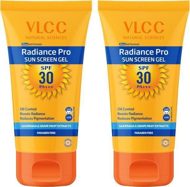 VLCC RADIANCE PRO SUN SCREEN GEL 100GM PACK OF 2 (100GMX2) - SPF 30 PA+++
