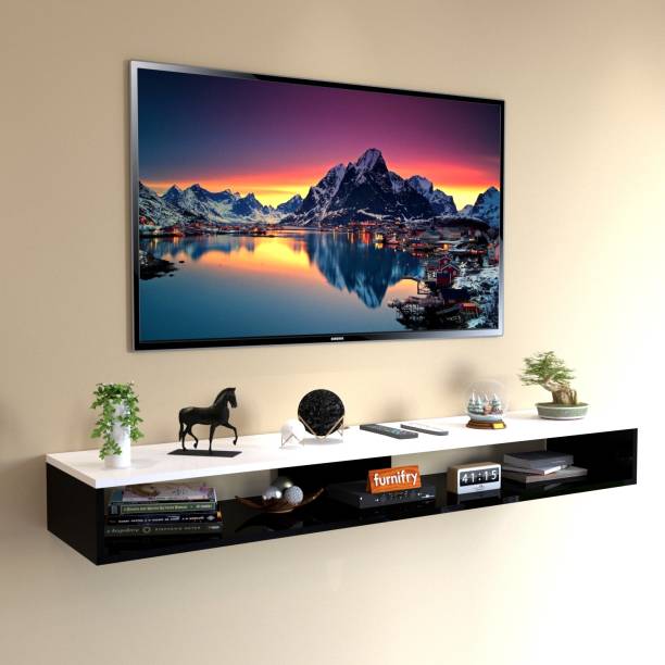 Furnifry Wall Mounted Floating TV Stand/TV Entertainment Unit/TV Cabinet for Set Top Box/ Engineered Wood TV Entertainment Unit
