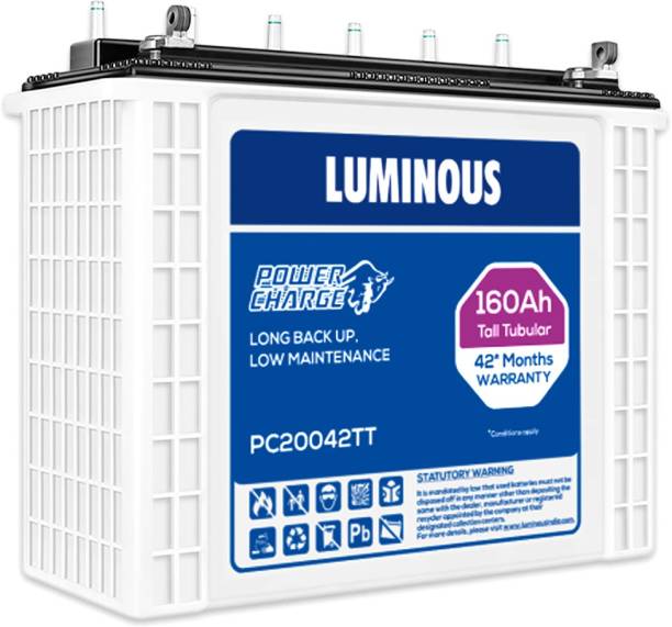 LUMINOUS Power Charge PC20042TT 160Ah Tubular Inverter Battery