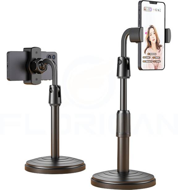 FLORICAN Heavy Duty Height Adjustable Mobile Holder for Live Broadcast, Streaming, Online Classes | 360° Rotatable Mobile Holder
