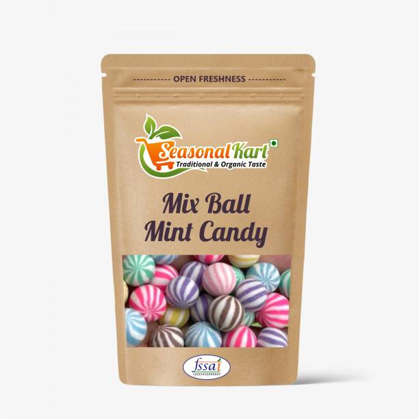 Seasonal Kart Colorful Drop Candy Mint Colorful Ball Candy Mint Ball for Kids Khatti Meethi Mint Candy