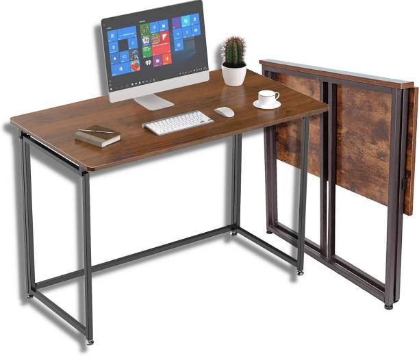 CREMPIRE Premium Quality Magic Folding Computer Desk No Assembly Writing Desk Portable Home Office Laptop Desk Study Desk Compact Study Table for Small Space Offices Apartment Home Student Dormitory Solid Wood Computer Desk