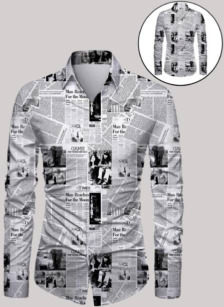 Trijal Fab Cotton Polyester Blend Printed Shirt Fabric