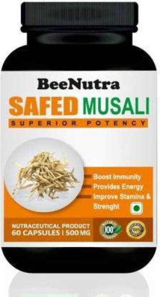 BeeNutra Safed Musli ( White MussVeg Capsules for Strength, Stamina and Power