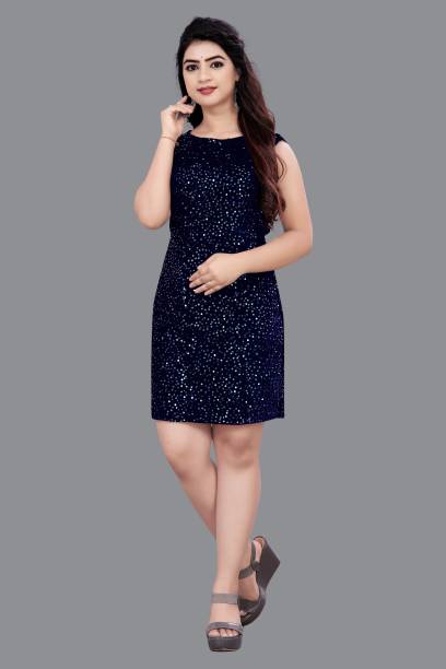 Women A-line Blue Dress Price in India