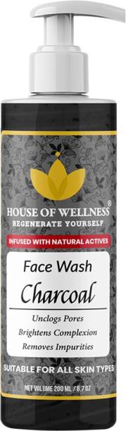 House of Wellness Charcoal  | Activated Charcoal for Deep Cleaning Dirt & Impurities, Anti-Pollution Face Wash