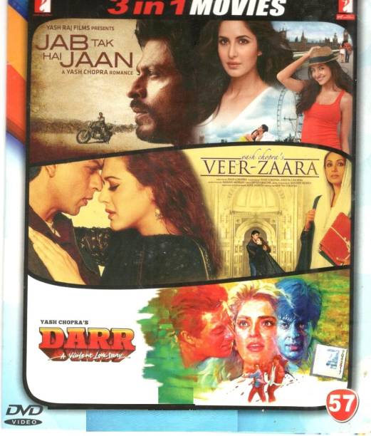 3 In 1 Movies - Jab Tak Hai Jaan/Veer-Zaara/Darr