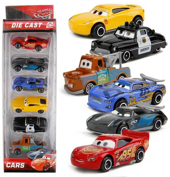 Vaniha Metal Die Cast Mini Racers Derby Racers Series Vehicles Set,Pack Of 6 Cars