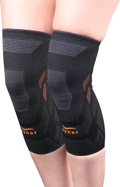TYNOR Knee Cap Air Pro, Black & Orange, Large, 1 Pair Knee Support