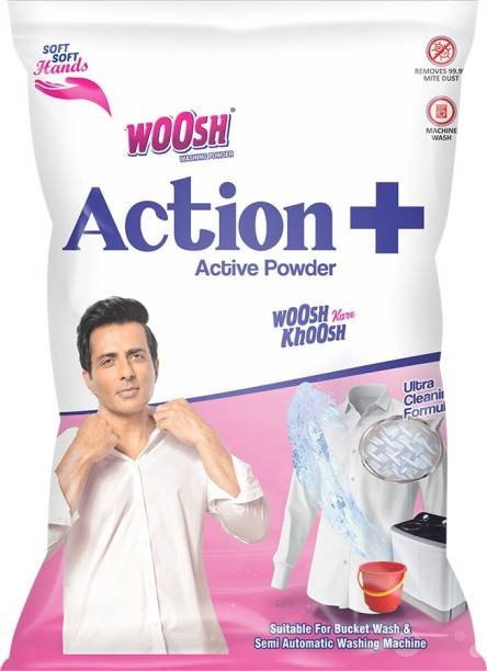 Woosh Action+Active Power detergent powder (3kg) Detergent Powder 3 kg