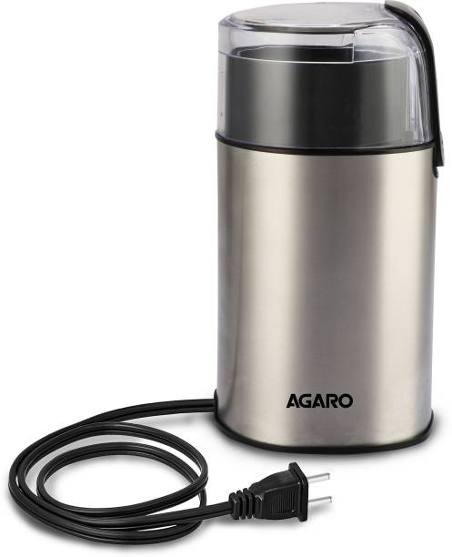 AGARO Grand Coffee Grinder, Stainless Steel Electric, Capacity 60 Gms Dry Coffee Bean 6 Cups Coffee Maker