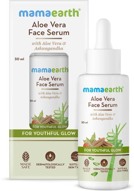 MamaEarth Aloe Vera Face Serum for glowing skin, with Aloe Vera & Ashwagandha