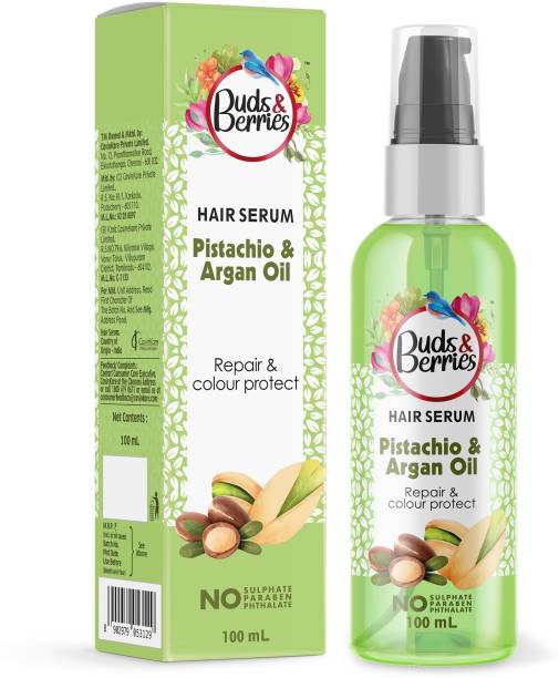 Buds & Berries Pistachio-Argan Oil Hair Serum | Colour Protect Hair]