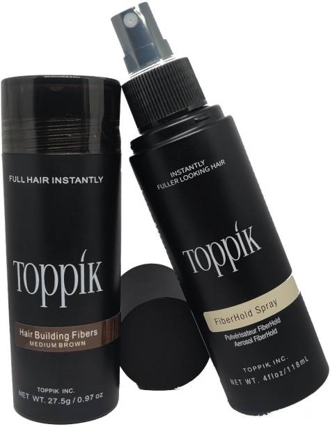 Stylazo toppik hair fiber 27.5gram MB and hair fiber hold spray for men and women 325876856 spray and powder Hair Volumizer soft and liquid