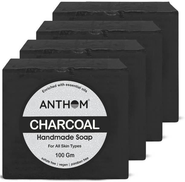 ANTHOM Charcoal Bathing Bar | Handmade | 100% Vegan | Paraben Free
