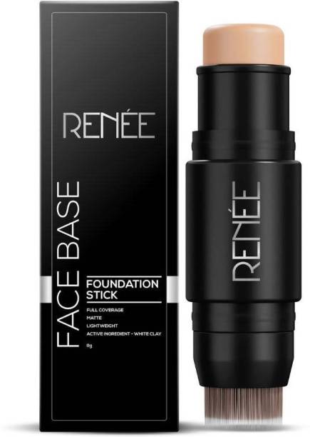 Renee Face Base Foundation Stick with Applicator - Coffee, 8gm Foundation