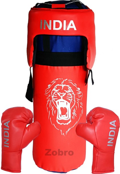 04, S REX Sports Kids Boxing Set Boxing Gloves and Headguard for kids Unisex Matt Black for Newbies Training