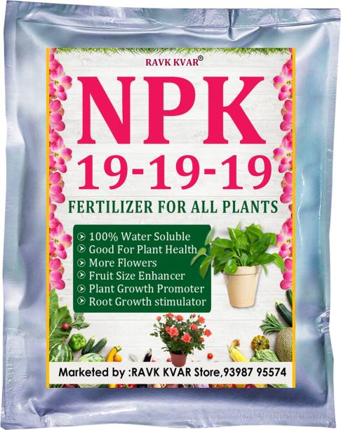 RAVK KVAR 100% water soluble Plant Fertilizer NPK 19-19-19 (400 grams) Fertilizer