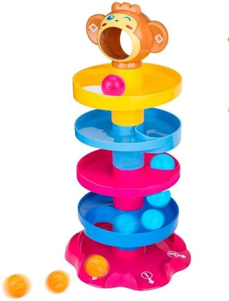 HERON 5 Layer Ball Drop Roll Swirling Tower Baby Toddler Development Educational Toys