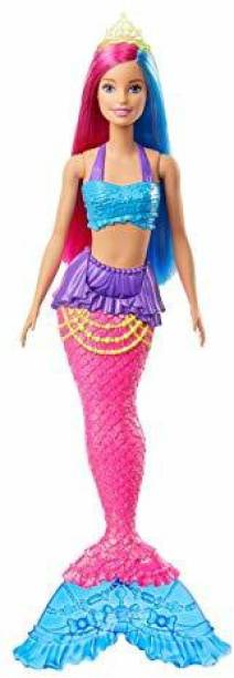 BARBIE Dreamtopia Mermaid Doll, 12-inch, Pink and Blue Hair,GJK08