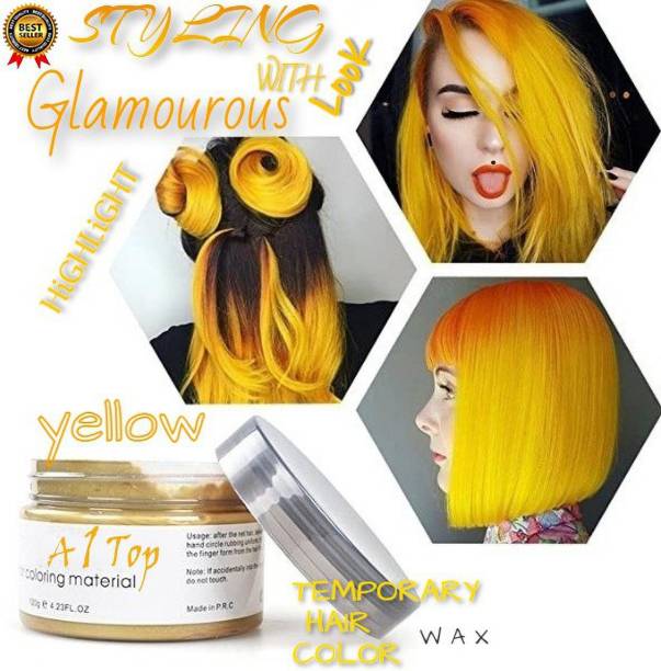 A 1 Top Temporary Hair Wax Color, Fashion Modeling DIY Hairstyle, Washable Hair Coloring Hair Stamp