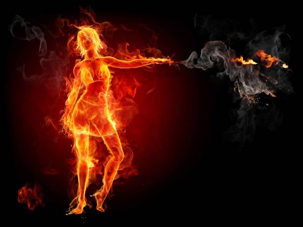 Hot Babe on Fire HD CREATIVE & GRAPHICS ON FINE ART PAP...