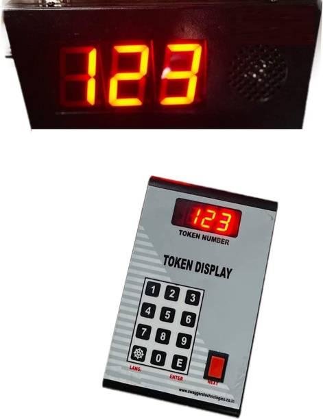 DRMS STORE Token Display System With Ding -Dong Bell For Hospital, clinic ,Banks Token Display System With Ding -Dong Bell For Hospital, clinic ,Banks Indoor PA System