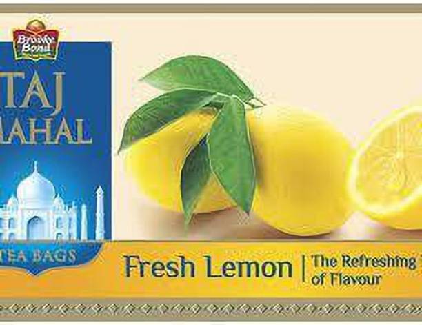 Taj Mahal FRESH LEMON REFRESHING ESSENCE FLAVOUR 25 BAG X 1 Spices Masala Tea Bags Box