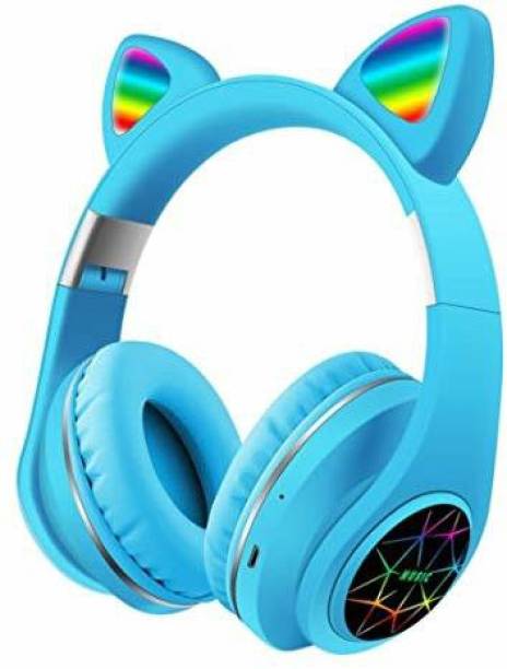 ASWORLD Unicorn/Cat Over Ear Headphones for Kids Blueto...