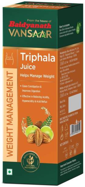 Baidyanath Vansaar Triphala Juice |For Weight Control & Constipation Relief - 1L