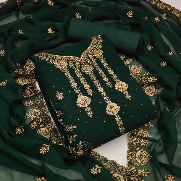 Alok Saransh Fancy Festive Wear Pure Zam Digital Style Print with Fancy  Thread Embroidery and Swarovski Diamond Work Dress Material Collection -  The Ethnic World