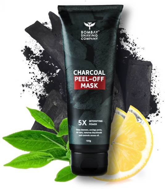 BOMBAY SHAVING COMPANY Activated Charcoal Peel Off Mask | Cleans Pores, Removes Blackheads & De-Tans (100g) | Made in India