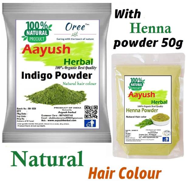 Aayush herbal INDIGO POWDER PREMIUM QUALITY 100% Natural For Hair Color (100g)