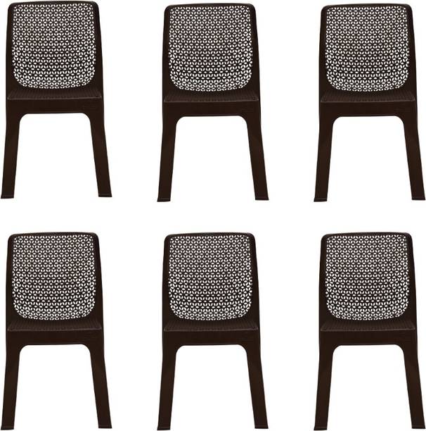 Indoor & Outdoor White Plastic Lawn Chairs Garden Patio Armchair