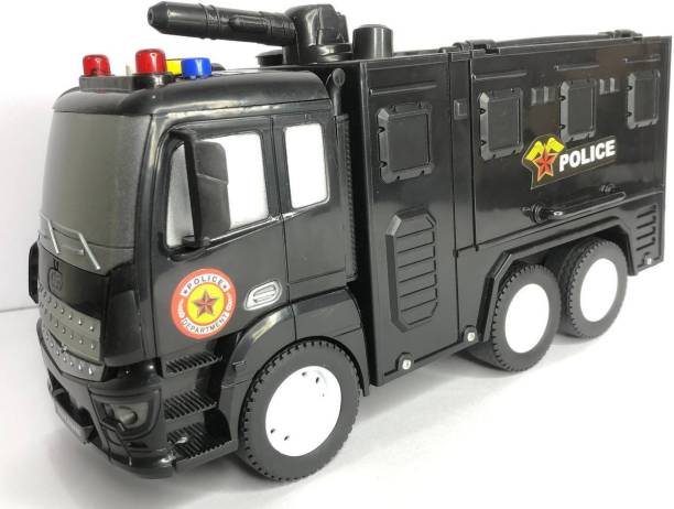 jmv POLICE PATROL VAN TOY WITH MUSICLE AND SOUND DUMPER TRUCK.